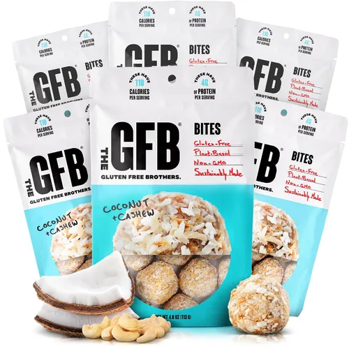Vista 23 de The GFB Bocaditos de proteína aptos para alérgenos para pastel de cumpleaños, aperitivos sin gluten sin nueces, bolas de proteína a base de plantas