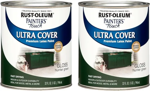 Vista 42 de Rust-Oleum 1976502 Painter's Touch - Pintura de látex, cuarto de galón, negro plano, 32 onzas líquidas, (paquete de 1)