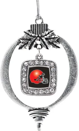 Vista 155 de Inspired Silver - Adorno con dije de reina de rodillo - Adornos navideños cuadrados de plata con joyas de circonita cúbica