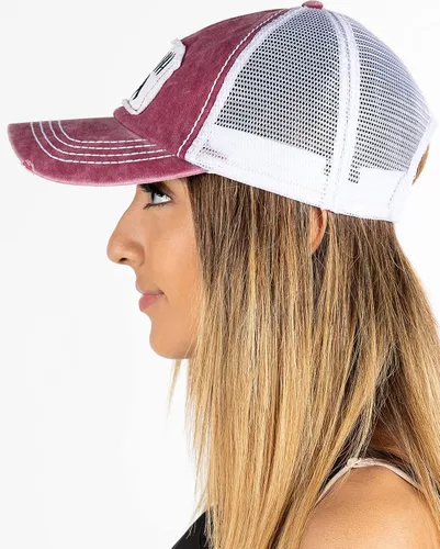 Vista 3 de Funky Junque Gorra de béisbol unisex con parche vintage y estilo camionero para papá