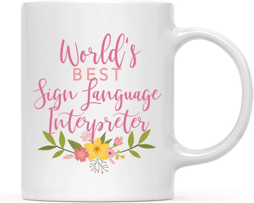 Vista 79 de Andaz Press Taza de café de 11 oz, regalo de broma de la mejor abbuela del mundo, diseño floral, paquete de 1
