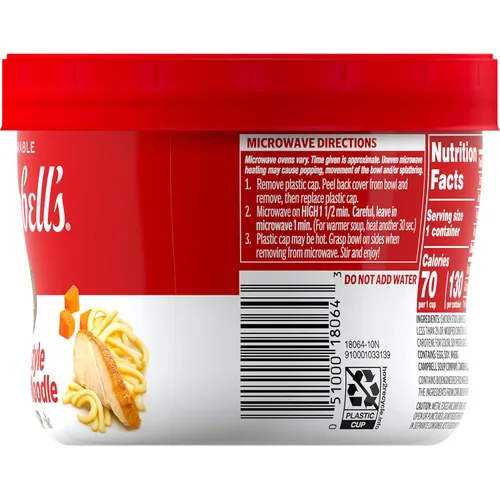 Vista 9 de Campbell's Homestyle - Sopa de fideos con pollo, cuenco para microondas de 15.4 onzas (caja de 8)