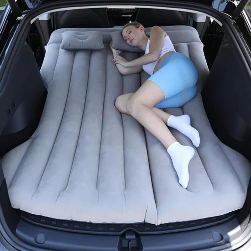 Vista 10 de Colchón de aire para automóvil compatible con Tesla modelo Y, cama inflable, cama para dormir en el automóvil, colchón plegable para Negro