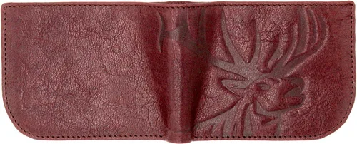 Vista 4 de WEBER'S PREMIER LEATHER Serie Pursuit - Cartera Radius para hombre - Cuero de grano completo y bloqueo RFID, Rojo - Alce, Classic