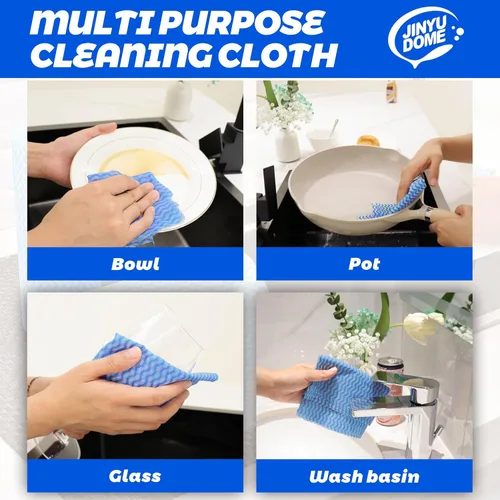 Vista 5 de Handi Wipes - Paños reutilizables, rollo de toalla de limpieza de cocina desechable azul, paño en J resistente, 100