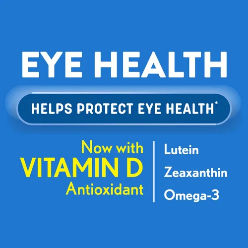 Vista 2 de Ocuvite Suplemento de vitaminas y minerales para los ojos, contiene zinc, vitaminas C, E, Omega 3, luteína y zeaxantina, 30 cápsulas blandas