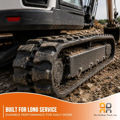 Vista 5 de Pista de goma 230x96x31 hecha para mini excavadora CAT-Mitsubishi MM15T
