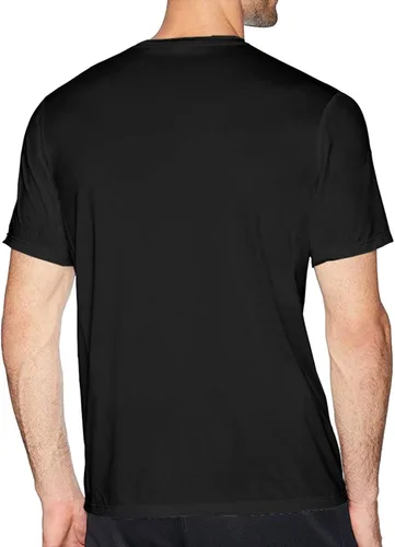 Vista 2 de YANGYI Men's Short Sleeve Casual Comfortable Round Neck T-Shirt Black