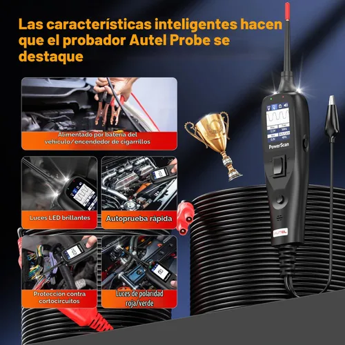 Vista 7 de Autel PowerScan PS100 Kit de sonda de circuito de potencia, 2026 para todos Negro