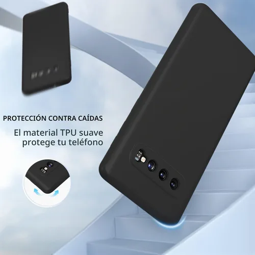Vista 2 de Funda de silicona suave TPU para Galaxy S10 Plus, color negro