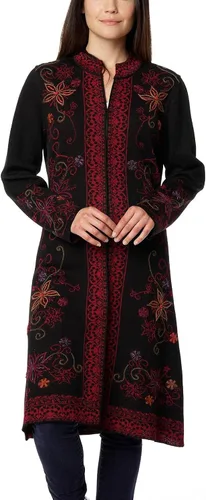 Vista 2 de Invisible World Women's Sweater Coat Baby Alpaca Embroidered Cardigan Ottoman