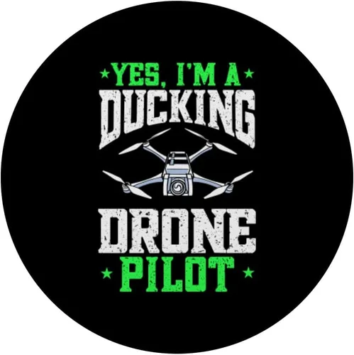 Vista 3 de Yes I'm A Ducking Drone Pilot Quadcopter UAV FPV RC Flying PopSockets Swappable PopGrip
