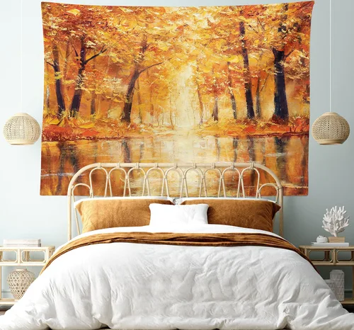 Vista 219 de Ambesonne Tapiz de arte afro, hombre negro fuerte con una corona de trazos impresión de pintura moderna, decoración de tela para colgar en la pared