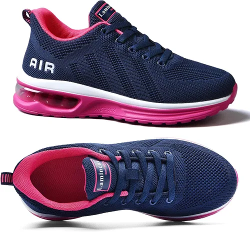 Vista 7 de Lamincoa Tenis de correr para mujer, ligeros, con cojín de aire, para caminar, tenis para mujer