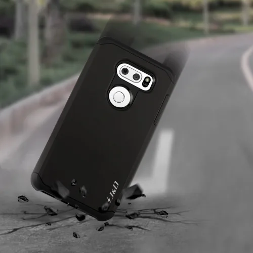 Vista 8 de LG V30 Caso, [ArmorBox] [Dual Layer] híbrido prueba de golpes Rugged Case de Protección para LG V30 de J & D, Negro
