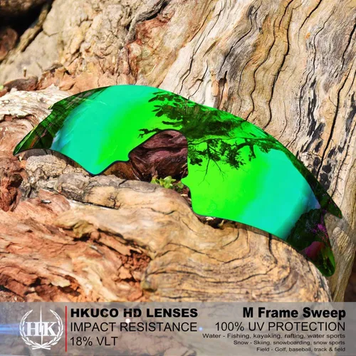 Vista 2 de Lentes de repuesto para gafas de sol de barrido con marco M verde polarizado, Verde esmeralda