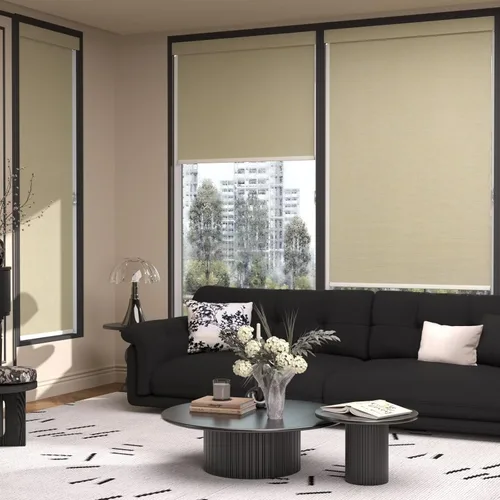 Vista 3 de MYshade Persianas enrollables personalizadas sin taladro, impermeables para ventana, ideales para el hogar, dormitorio, sala de estar, opacas