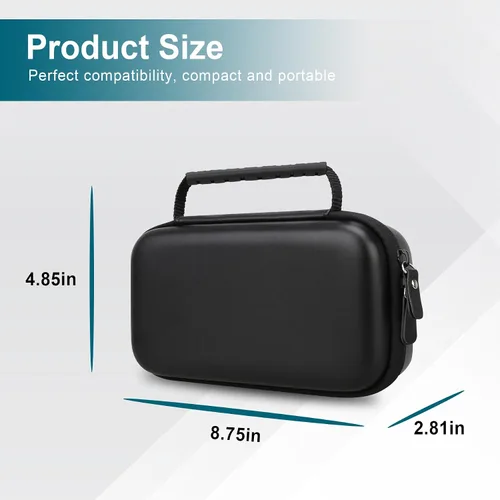 Vista 8 de Canboc Estuche de transporte de viaje para inhalador de asma, espaciador de mano para adultos y niños, máscaras, estuche rígido para inhaladores