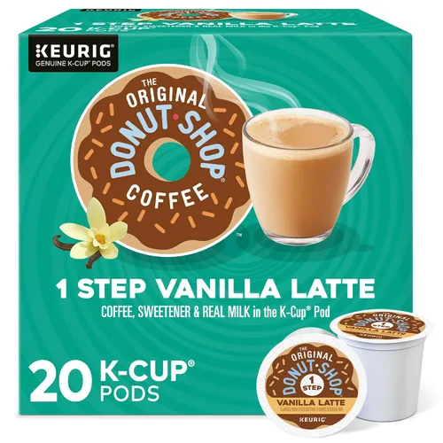 Vista 28 de The Original Donut Shop - Cápsulas de Caramel Latte para Single-Serve Keurig K-Cup, café saborizado, 20