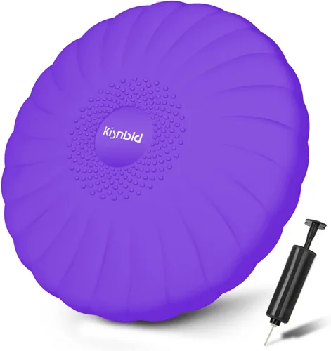 Vista 9 de kisnbld Cojín Tambaleante, Asiento Wiggle Extra Grueso para Niños Sensoriales, Disco de Equilibrio Antideslizante con Bomba de Inflado para Fuerza