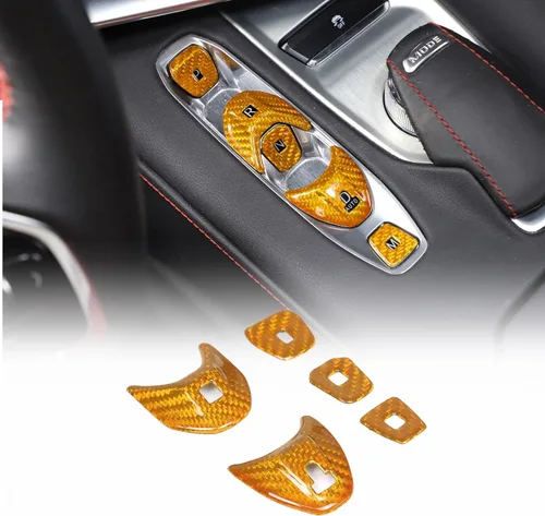 Vista 11 de CHEAYAR Cubierta de fibra de carbono para panel de palanca de cambios de consola compatible con Chevrolet Corvette C8 2020-2023, interior P D Auto M