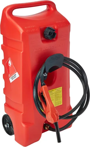 Vista 2 de Scepter Duramax Tanque de combustible portátil de gasolina de 14 galones con Airhead 4 pies Bungee Dockline para embarcaciones