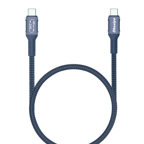 Vista 7 de Cable USB 4 para Thunderbolt 4 de 1.0 ft/1 pie, transferencia de datos de 40 Gbps con 240 W y 4K a 144 Hz 5K @ 60 Hz o 8K a 30 Hz, compatible