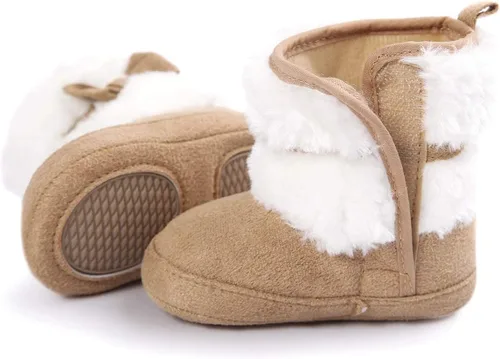 Vista 4 de LIVEBOX Prewalker Botas de invierno para bebés y niñas con suela antideslizante suave de alta calidad