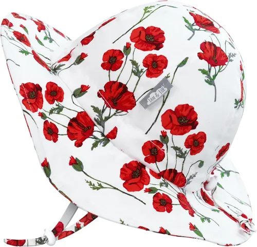 Vista 30 de JAN & JUL Sombrero de sol de algodón UPF 50+ con ala ancha para niñas pequeñas