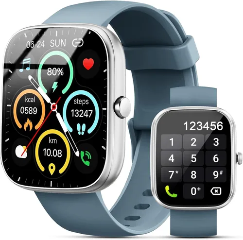 Vista 11 de Reloj inteligente para hombres y mujeres (respuesta/hacer llamadas), nuevo reloj inteligente HD de 1.96 pulgadas, rastreador de actividad física