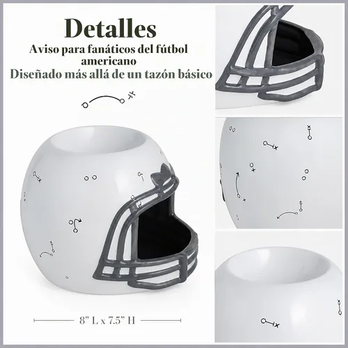 Vista 4 de Mud Pie Chip y tazón de la inmersión del casco del fútbol, platos de servir