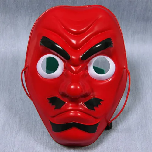 Vista 6 de Máscara japonesa de Tengu Noh Cosplay de PVC Demon Prajna tamaño completo para adultos disfraz de Halloween