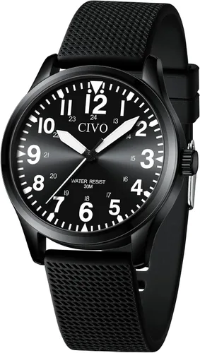Vista 23 de CIVO Military Watch for Men Waterproof: Analog Mens Watches Classic- Field Wrist Watches for Man