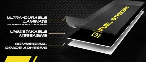 Vista 5 de Fuel Stickers - Adhesivo diésel, a prueba de clima, ultra duradero, multiuso, etiqueta de combustible de 1 pulgada por Fuel Stickers - Hecho