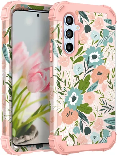Vista 122 de Hocase Funda para Galaxy A37 5G, protección resistente a prueba de golpes, parachoques de goma de silicona suave+funda protectora híbrida