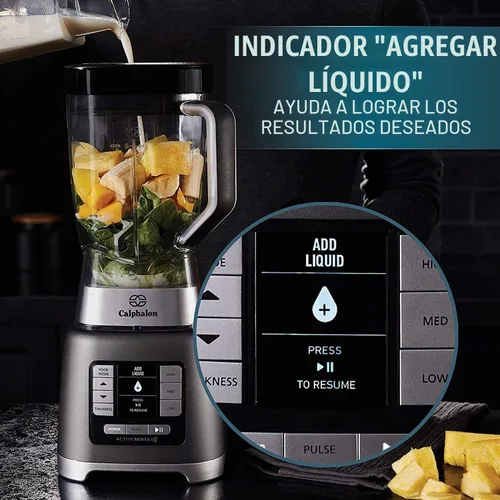 Vista 5 de [Usado] Calphalon Licuadora, vaso portátil Blend-n-Go de 24 onzas, motor ActiveSense de 1200 W, acero inoxidable oscuro