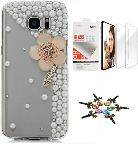 Vista 15 de Funda para Galaxy Note 8, elegante, hecha a mano en 3D [serie brillante], diseño de lazo grande compatible con Samsung Galaxy Note 8 con protector