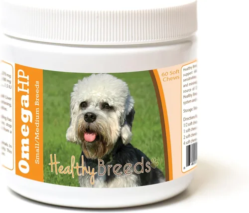 Vista 217 de Healthy Breeds Affenpinscher Omega HP - Masticables suaves para piel y pelaje, 60