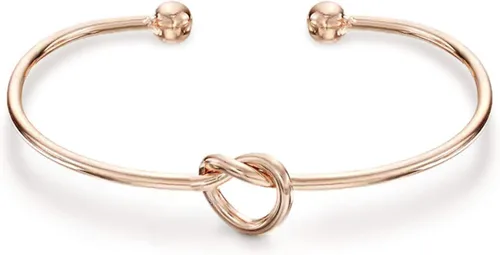 Vista 10 de PAVOI brazalete Bangle, nudo "amor eterno", ajustable, enchapado en oro 14 quilates