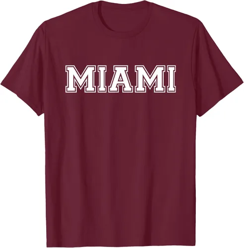 Vista 12 de Camiseta de regalo deportiva estilo universitario Miami Florida, Negro, S