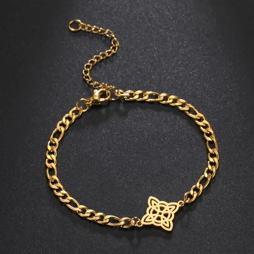 Vista 40 de Pulsera de nudo de bruja, nudo celta, símbolo de Wicca pagana, nudo mágico, pulsera de joyería de brujería, pulsera de acero inoxidable ajustable