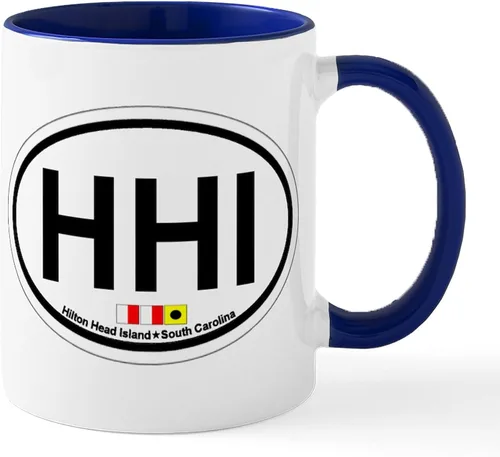 Vista 7 de CafePress Hilton Head Island SC - Taza de café de cerámica (11.0 fl oz)