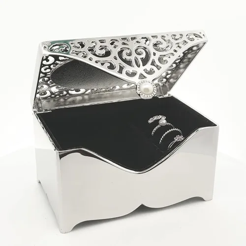 Vista 4 de Cherished Moments Caja de recuerdo rectangular pequeña de filigrana personalizada con mensaje grabado personalizado para regalo SWEET de 16