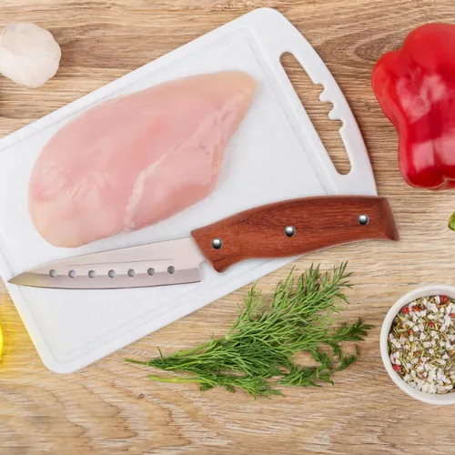 Vista 8 de Zerodeko Mango de repuesto para cuchillo de cocina, mango de reparación de cuchillo de madera, mango de agarre, accesorios de repuesto con tuercas