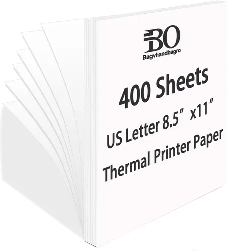 Vista 11 de Papel térmico de 8.5 x 11 pulgadas para impresora portátil, 200 hojas, sin