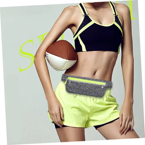 Vista 4 de YARNOW Running Waist Bag for Phones Up to Reflective Multifunctional Outdoor Pouch with Zipper Sweat-resistant Nylon Fitness Belt for Men and Women