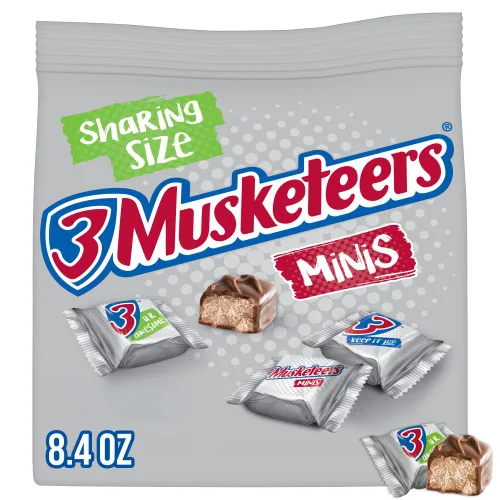 Vista 8 de 3 MUSKETEERS Barras de caramelo de tamaño compartido de chocolate, barra de 3.28 onzas, caja de 24