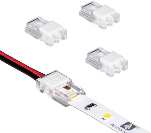 Vista 10 de Armacost Lighting 566021 Conector de cable a cinta LED blanco/de un solo color, paquete de 18