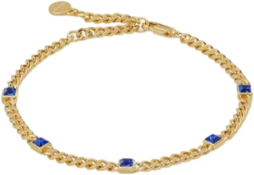 Vista 9 de Alex and Ani September Birthstone Sapphire Curb Chain Bracelet Dorado
