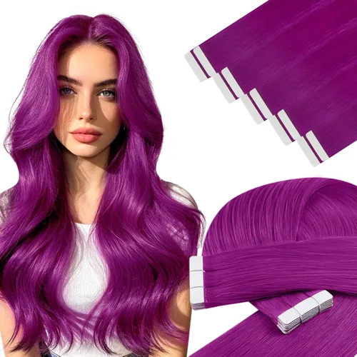 Vista 53 de YoungSee Extensiones de Cabello Humano con Cinta Balayage Extensiones de Cabello con Cinta Marrón Oscuro Extensiones de Cabello con Cinta Ombre
